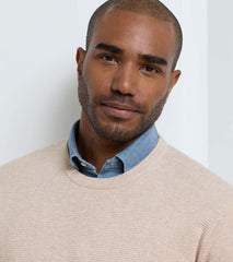 Coolspun Lite Textured Crewneck Sweater TRUFFLE