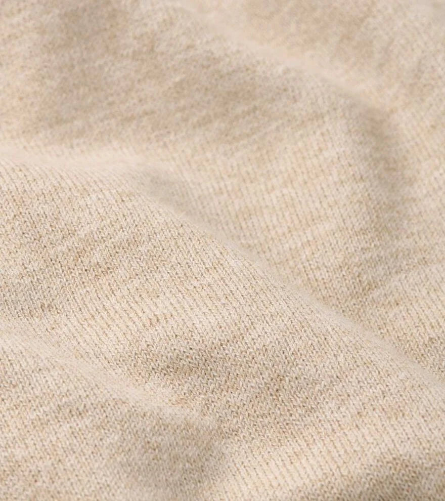 Coolspun Lite Cotton Quarter-Zip Sweater TRUFFLE