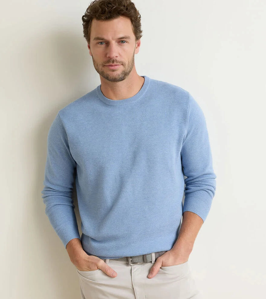 Coolspun Lite Textured Crewneck Sweater CLOUDY BLUE