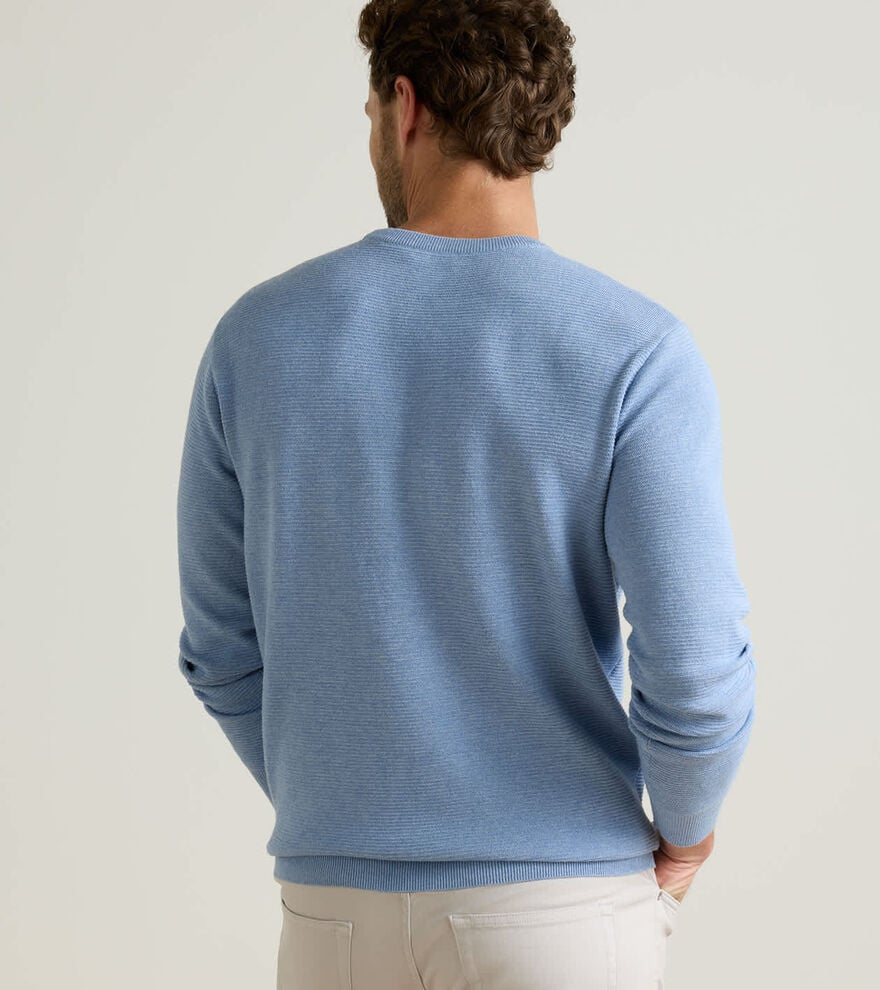 Coolspun Lite Textured Crewneck Sweater CLOUDY BLUE