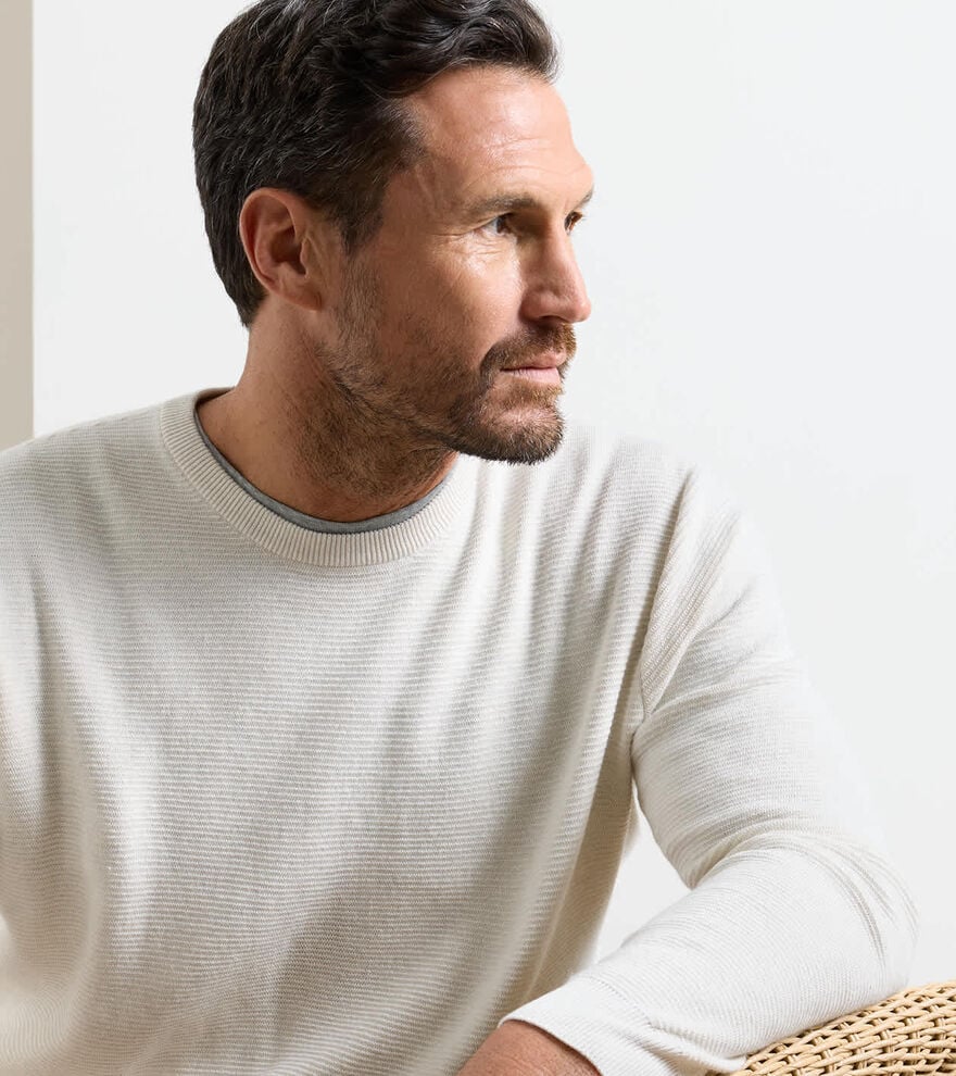 Coolspun Lite Textured Crewneck Sweater IVORY