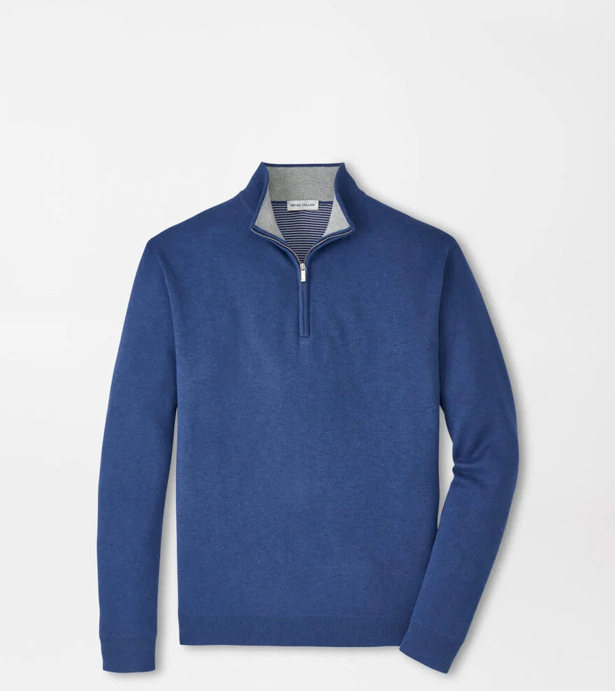 Coolspun Lite Cotton Quarter-Zip Sweater WINDSOR BLUE