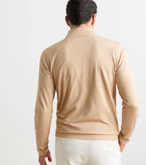 Albatross Cotton-Blend Piqué Quarter-Zip SUMMER DUNES
