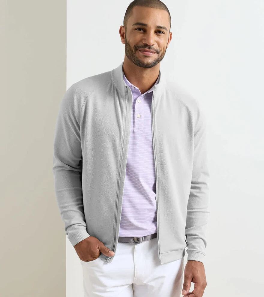 Cradle Piqué Performance Full-Zip BRITISH GREY
