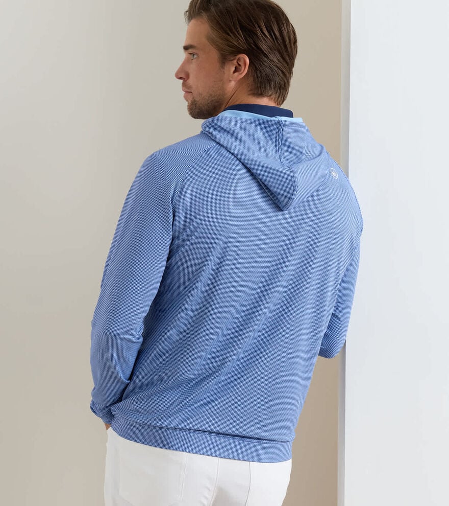 Pine Houndstooth Performance Hoodie SPORT NAVY