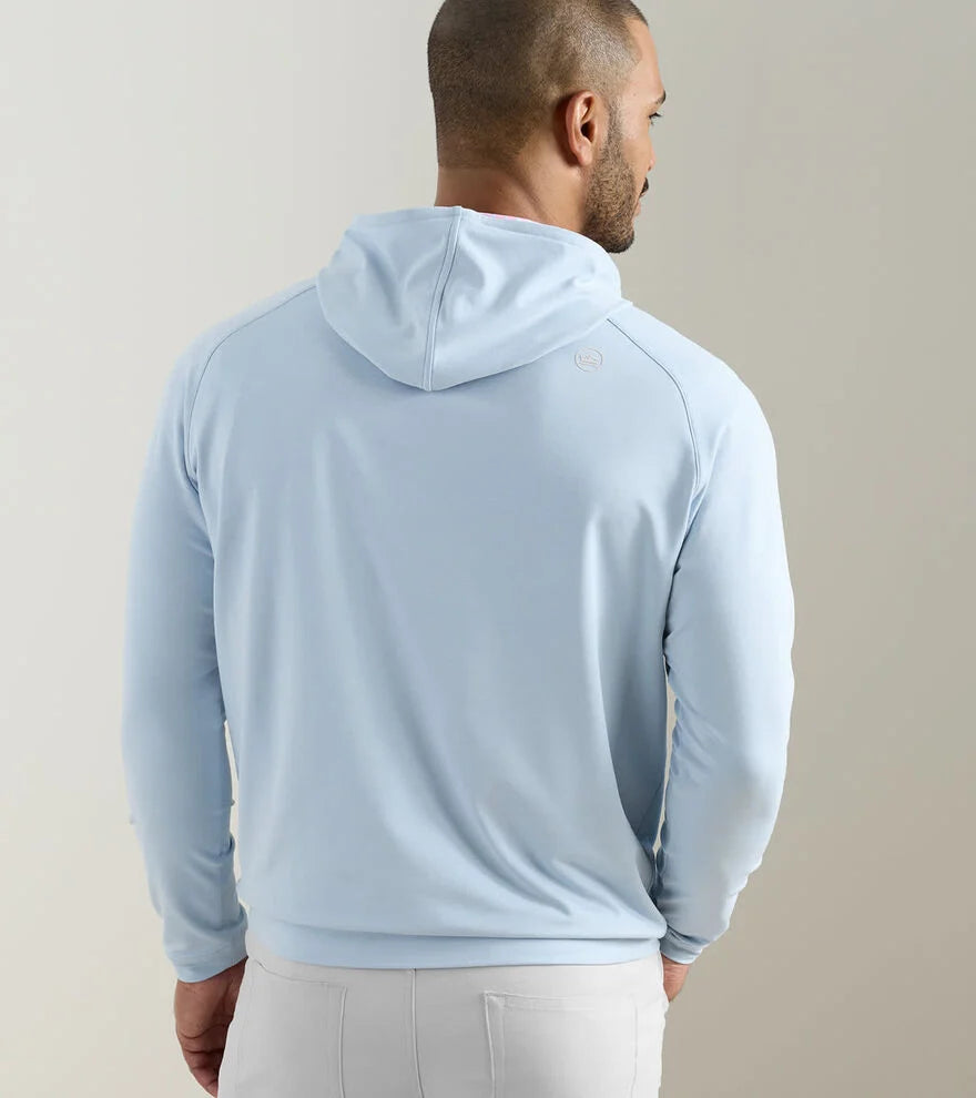 Pine Performance Quarter-Zip Hoodie STREAM BLUE