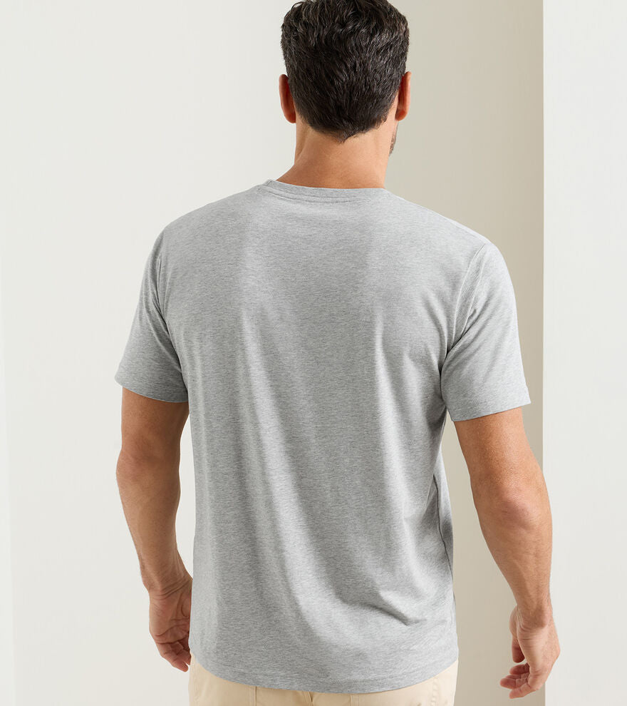 Crown Comfort Heathered Short-Sleeve Pocket Tee COASTAL GREY