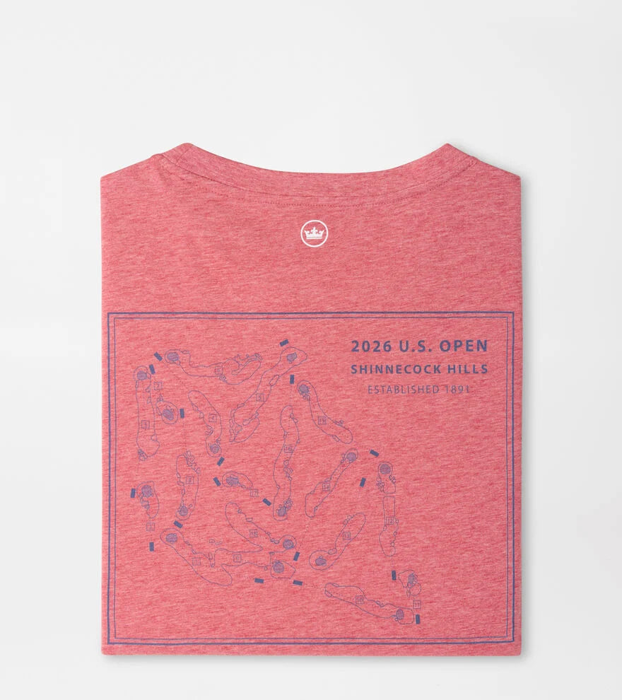 126th U.S. Open Course Map T-Shirt CAPE RED