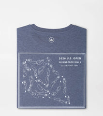 126th U.S. Open Course Map Long Sleeve T-Shirt NAVY