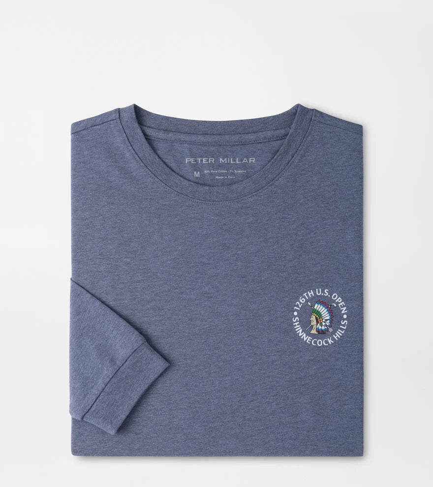 126th U.S. Open Course Map Long Sleeve T-Shirt NAVY