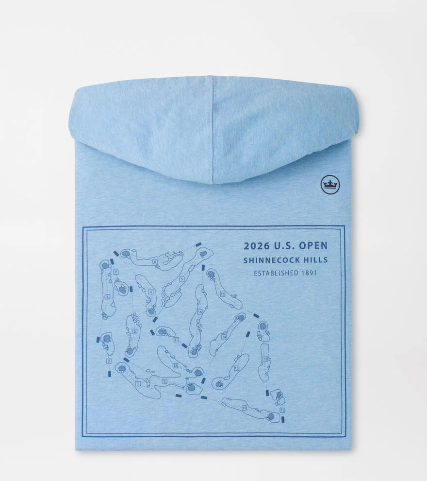 126th U.S. Open Course Map T-Shirt Hoodie COTTAGE BLUE