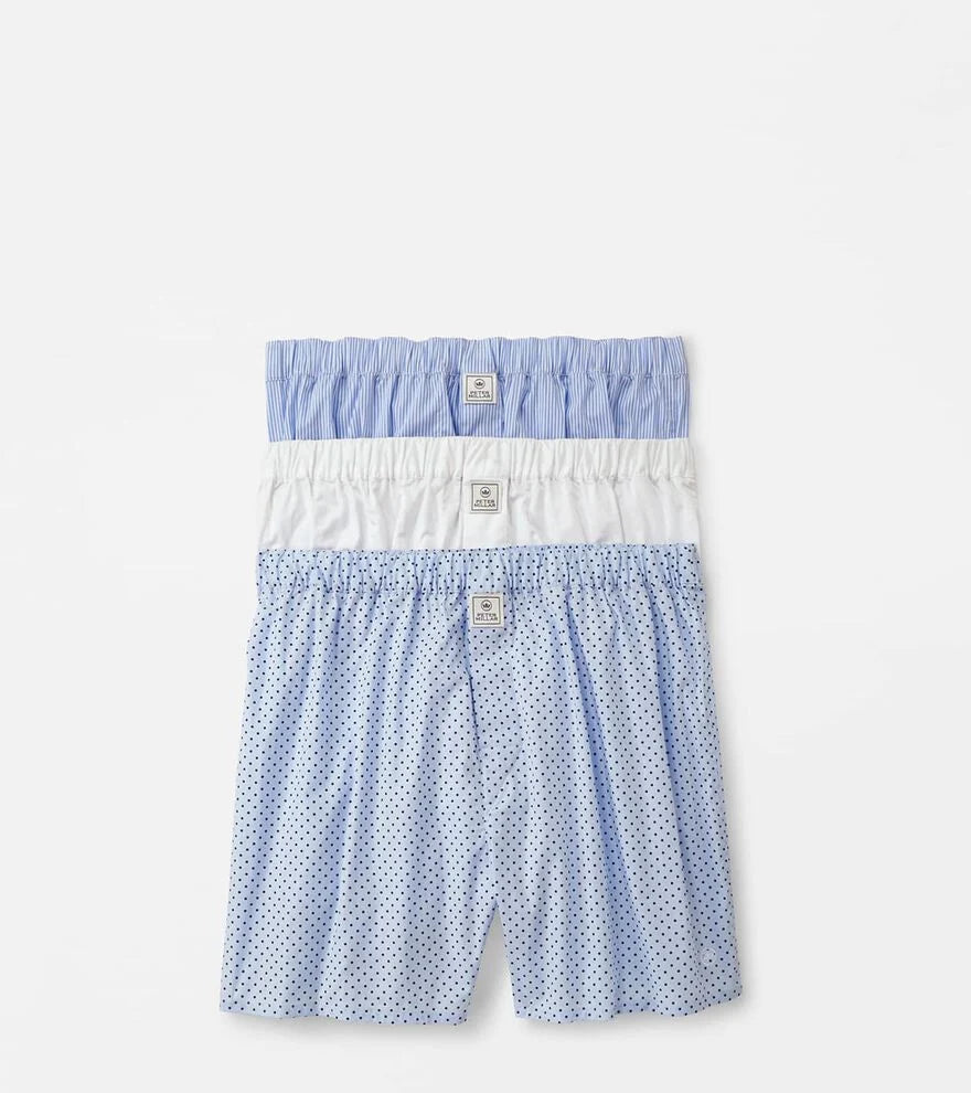 Dempsey Three-Pack Cotton Boxer COTTAGE BLUE