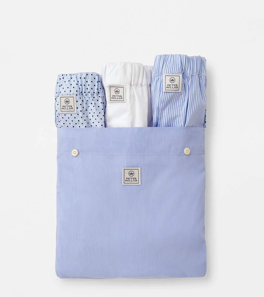 Dempsey Three-Pack Cotton Boxer COTTAGE BLUE