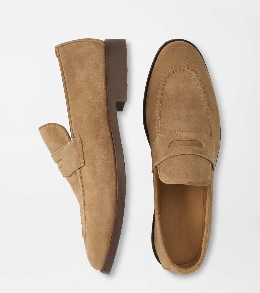 Madison Suede Penny Loafer DARK JUTE