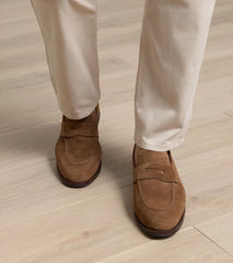 Madison Suede Penny Loafer CHESTNUT