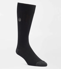 Solid Rib Crew Sock BLACK