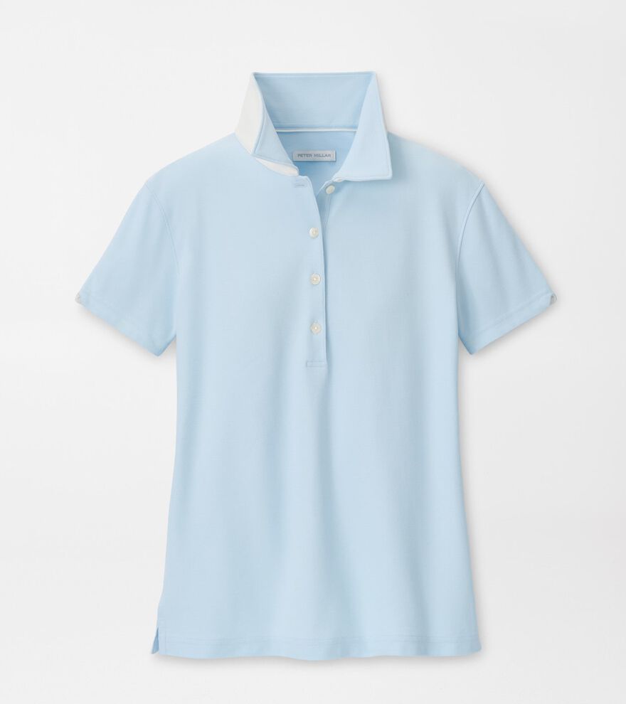 Coolspun Lite Cotton Piqué Polo BLUE BRISK / SOFT WHITE