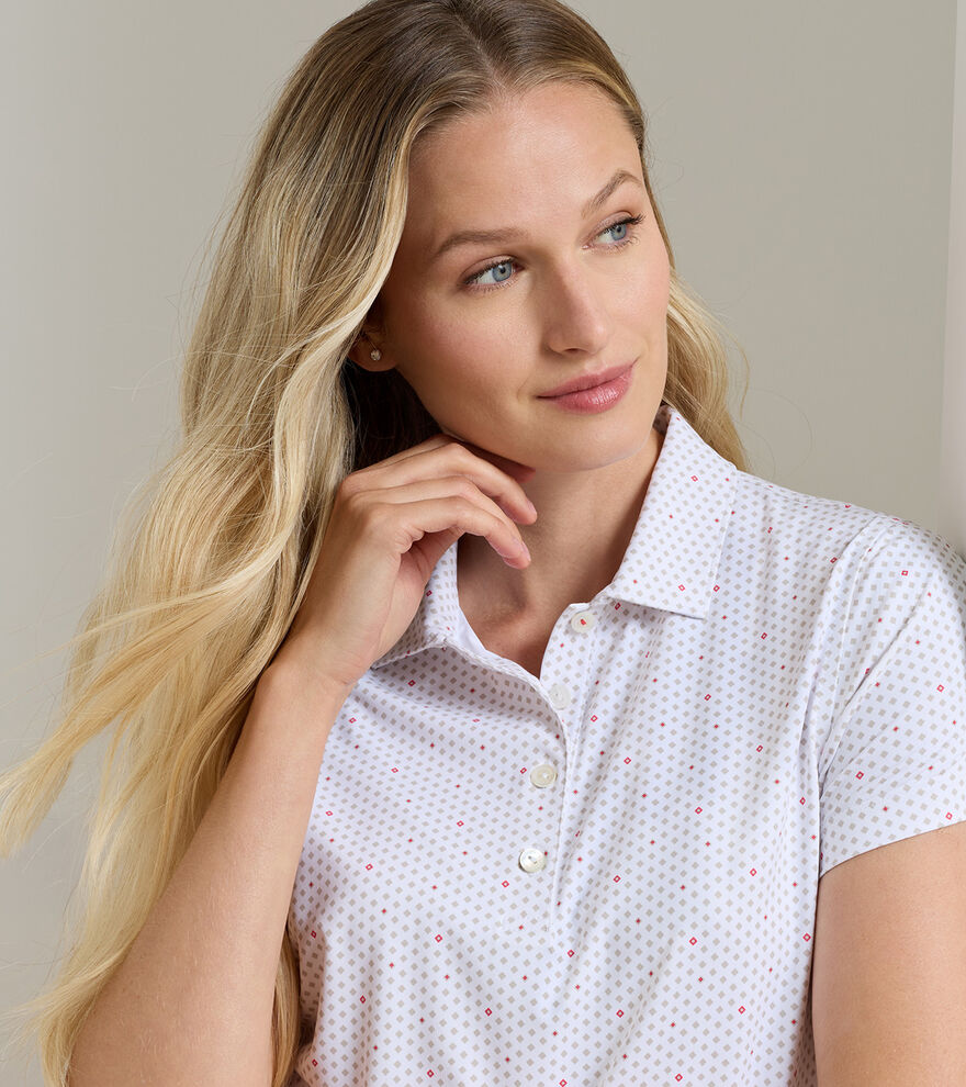 Diamond In The Rough Short Sleeve Jersey Polo WHITE
