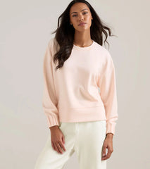 Flora Knit Mélange Crewneck PINK STONE
