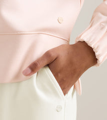 Flora Knit Mélange Crewneck PINK STONE