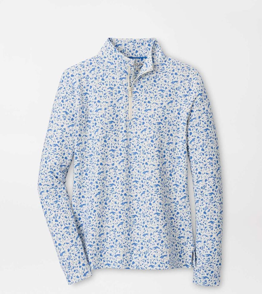 Vino Flora Perth Performance Quarter-Zip BLUE STARLING