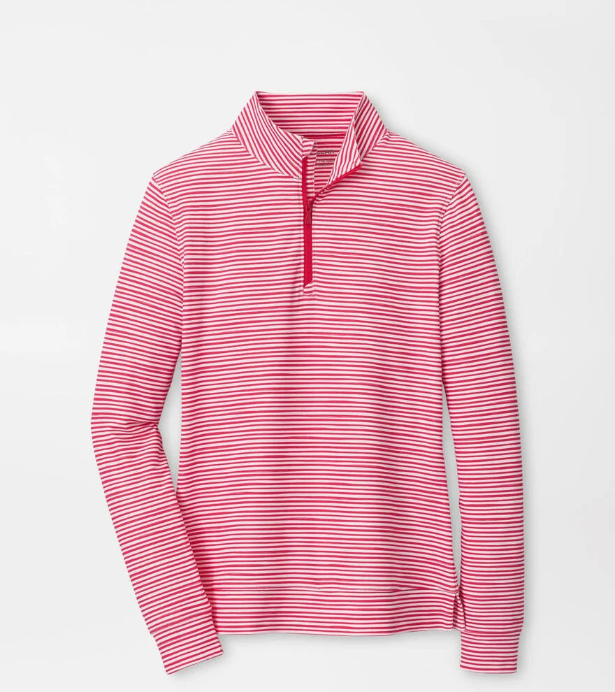 Bunker Stripes Perth Performance Quarter-Zip CALABRIAN RED