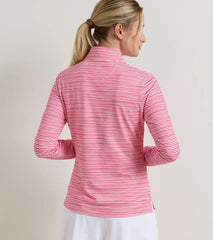 Bunker Stripes Perth Performance Quarter-Zip CALABRIAN RED
