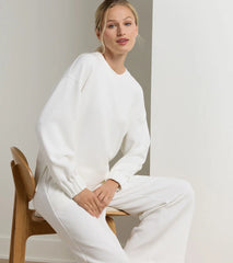 Flora Knit Crewneck SOFT WHITE