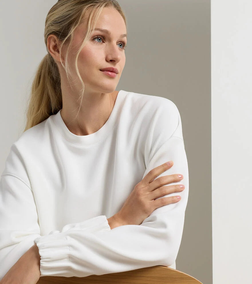 Flora Knit Crewneck SOFT WHITE