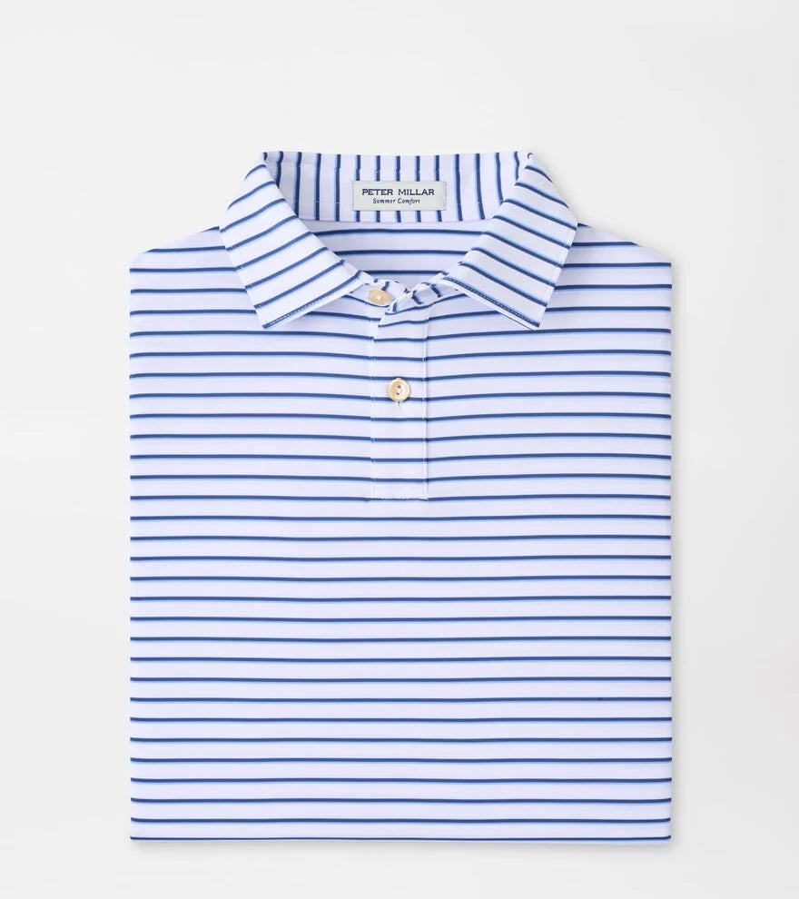Dunnes Youth Performance Jersey Polo WHITE/WINDSOR BLUE