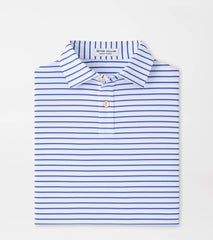 Dunnes Youth Performance Jersey Polo WHITE/WINDSOR BLUE