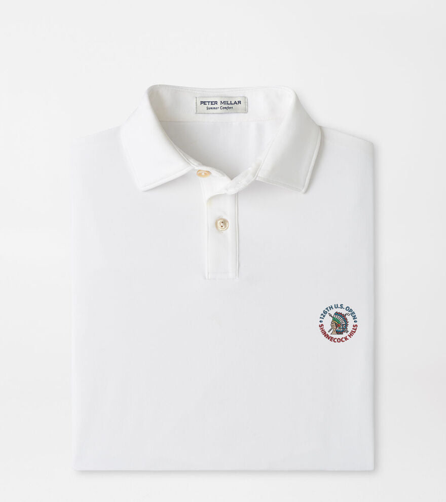 126th U.S. Open Solid Youth Performance Jersey Polo WHITE